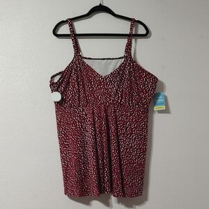 Animal Print Swim Top Underwire Size 26W